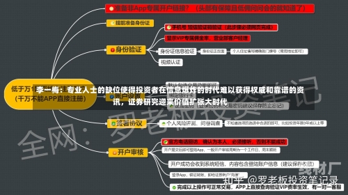 李一梅：专业人士的缺位使得投资者在信息爆炸的时代难以获得权威和靠谱的资讯，证券研究迎来价值扩张大时代