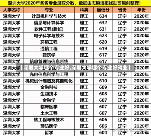 【深圳大学哪个专业好,深圳大学哪个专业好就业】