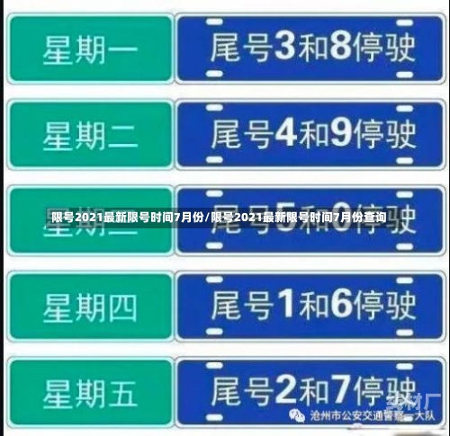 限号2021最新限号时间7月份/限号2021最新限号时间7月份查询