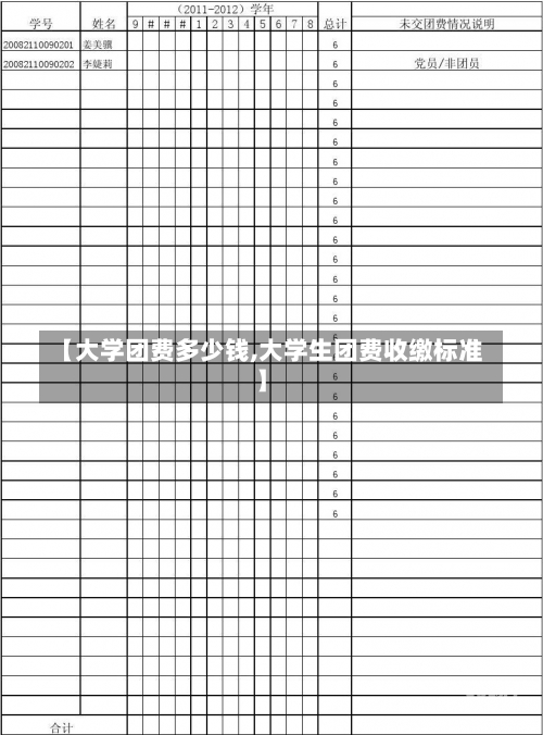 【大学团费多少钱,大学生团费收缴标准】