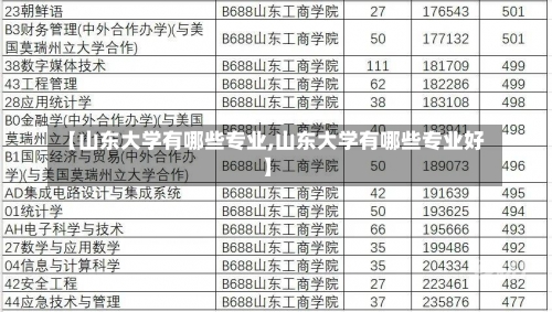 【山东大学有哪些专业,山东大学有哪些专业好】