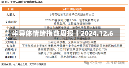 半导体情绪指数周报丨2024.12.6