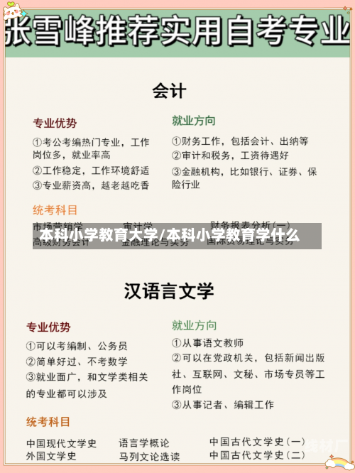 本科小学教育大学/本科小学教育学什么