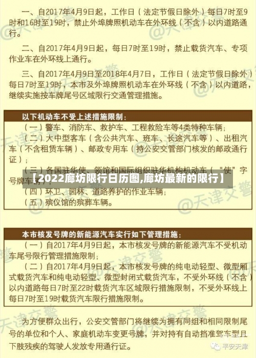 【2022廊坊限行日历图,廊坊最新的限行】