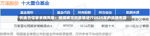 创金合信基金魏凤春：根据确定的政策进行2025年的战略布局