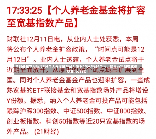 华安基金本月新增3只个人养老金产品！旗下10只产品6个亏，最高两年跑输业绩基准10.81%