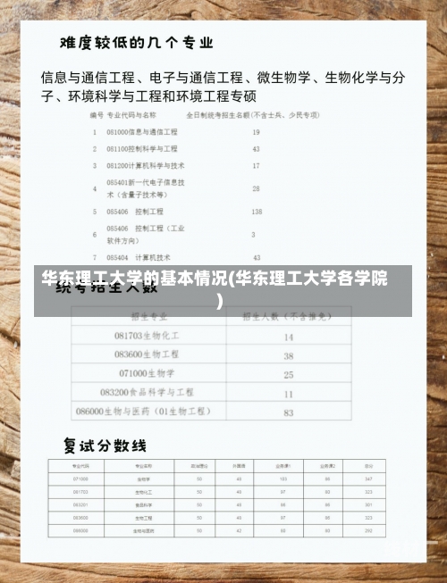 华东理工大学的基本情况(华东理工大学各学院)