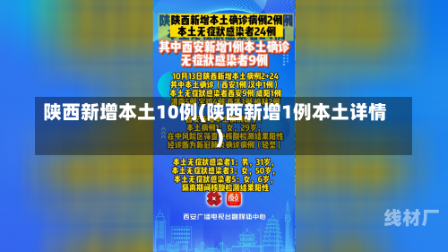 陕西新增本土10例(陕西新增1例本土详情)