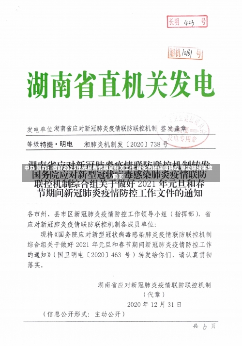 中办 国办：做好2025年元旦春节期间有关工作 强化市场保障供应 坚决整治事故隐患