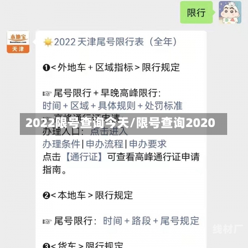 2022限号查询今天/限号查询2020