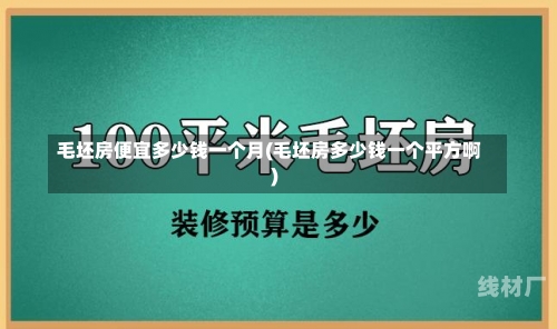 毛坯房便宜多少钱一个月(毛坯房多少钱一个平方啊)