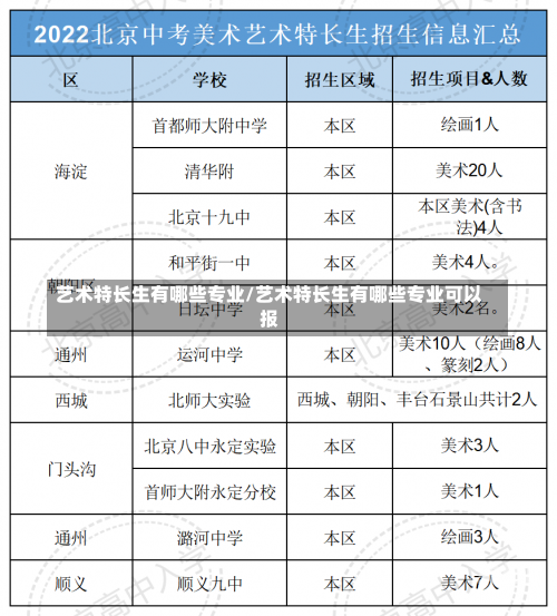 艺术特长生有哪些专业/艺术特长生有哪些专业可以报