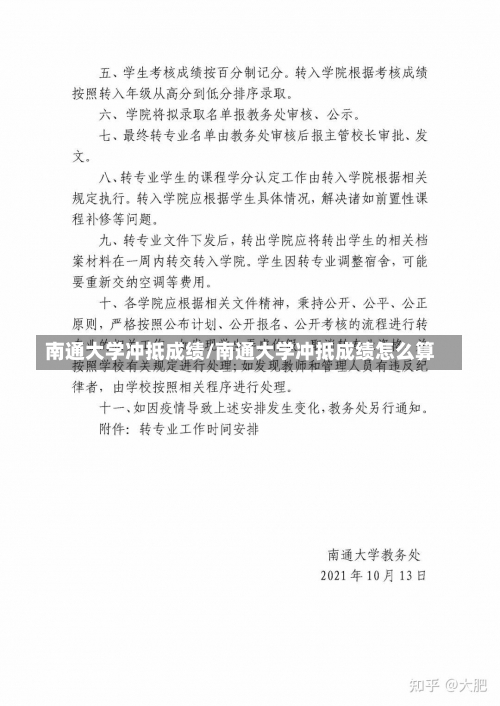 南通大学冲抵成绩/南通大学冲抵成绩怎么算