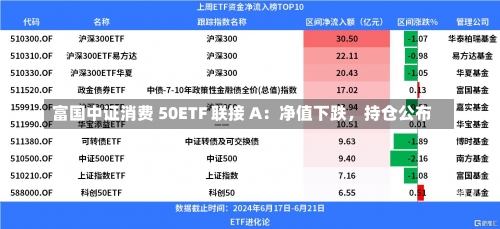 富国中证消费 50ETF 联接 A：净值下跌，持仓公布