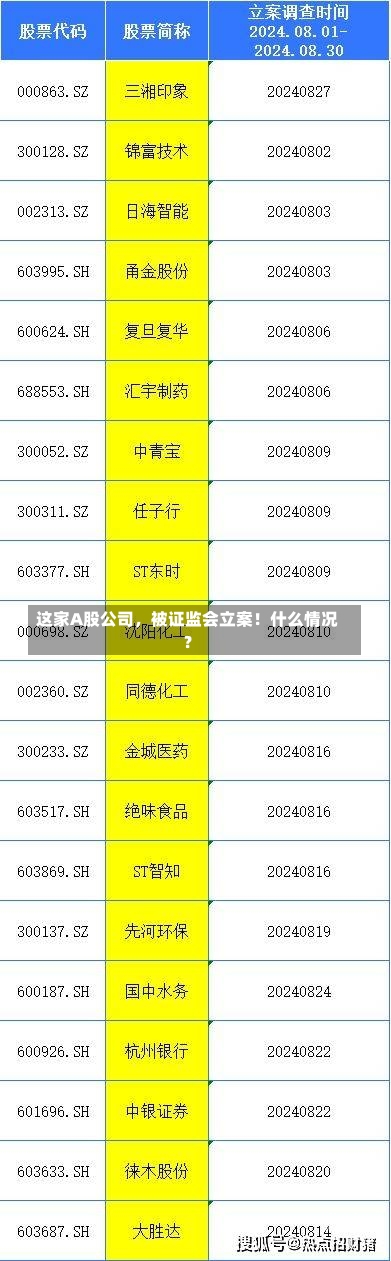 这家A股公司，被证监会立案！什么情况？