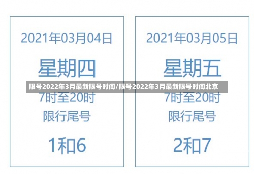 限号2022年3月最新限号时间/限号2022年3月最新限号时间北京