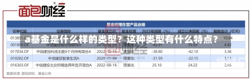 a基金是什么样的类型？这种类型有什么特点？