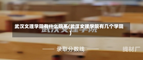 武汉文理学院有什么院系(武汉文理学院有几个学院)