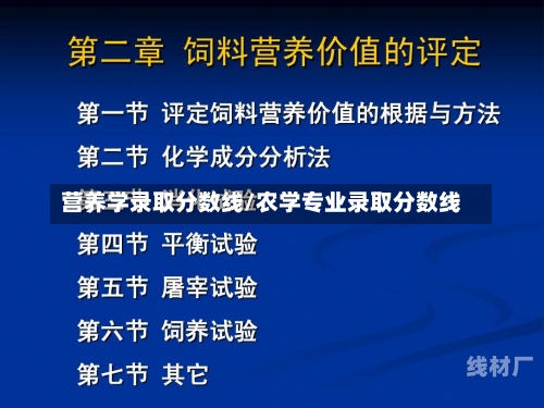 营养学录取分数线/农学专业录取分数线