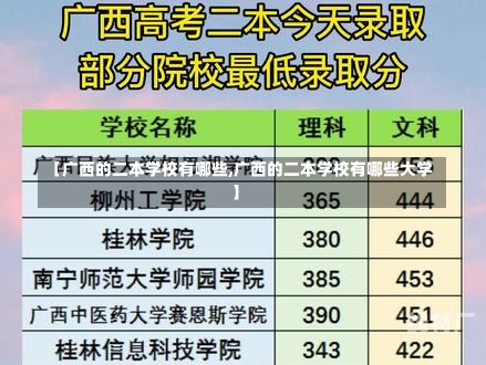 【广西的二本学校有哪些,广西的二本学校有哪些大学】