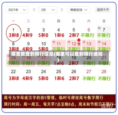 哪里能查到限行信息(哪里可以查到限行通知)