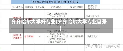 齐齐哈尔大学好专业(齐齐哈尔大学专业目录)