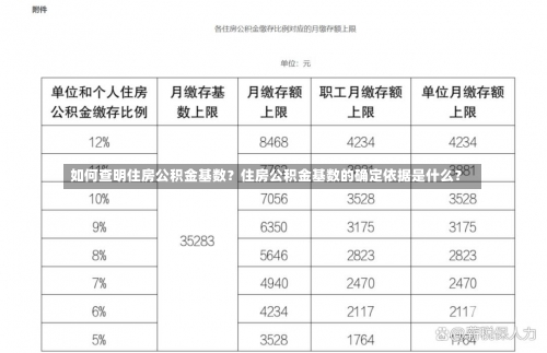 如何查明住房公积金基数？住房公积金基数的确定依据是什么？