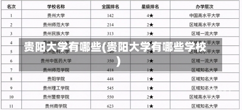 贵阳大学有哪些(贵阳大学有哪些学校)