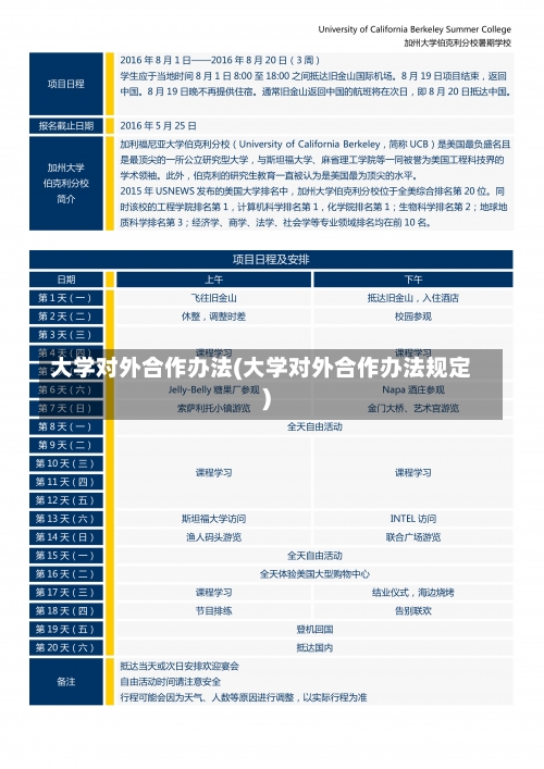 大学对外合作办法(大学对外合作办法规定)