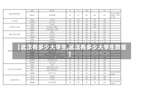 【武汉有多少大学生,武汉有多少大学生数量】