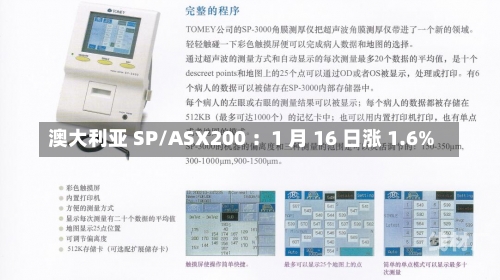 澳大利亚 SP/ASX200 ：1 月 16 日涨 1.6%