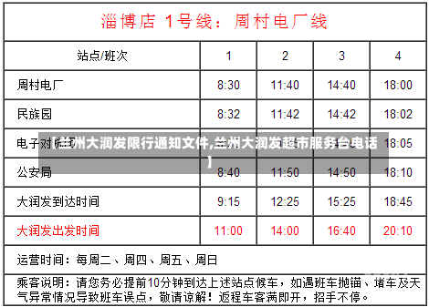 【兰州大润发限行通知文件,兰州大润发超市服务台电话】