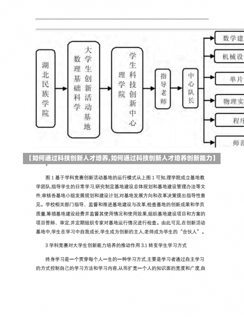 【如何通过科技创新人才培养,如何通过科技创新人才培养创新能力】