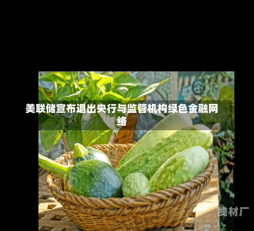 美联储宣布退出央行与监管机构绿色金融网络