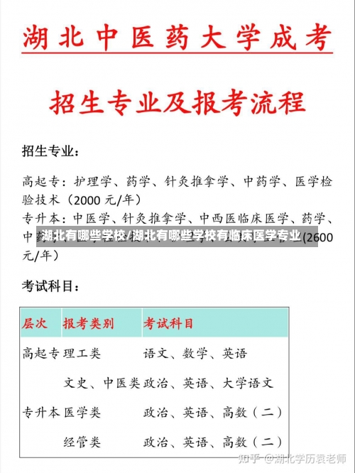 湖北有哪些学校/湖北有哪些学校有临床医学专业