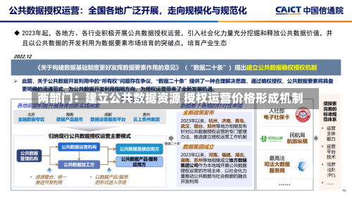 两部门：建立公共数据资源 授权运营价格形成机制