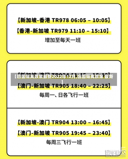 【回国隔离政策最新2022年12月,回国隔离政策 最新】