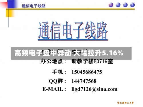 高频电子盘中异动 大幅拉升5.16%