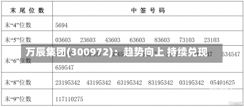 万辰集团(300972)：趋势向上 持续兑现