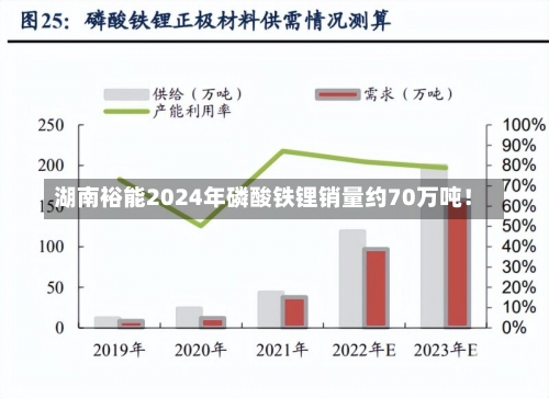 湖南裕能2024年磷酸铁锂销量约70万吨！