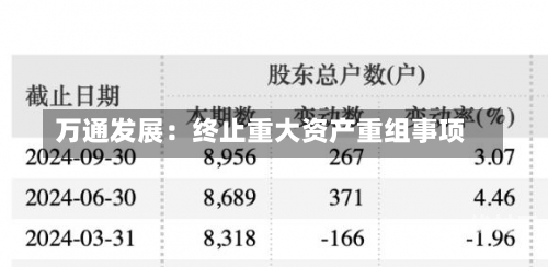 万通发展：终止重大资产重组事项