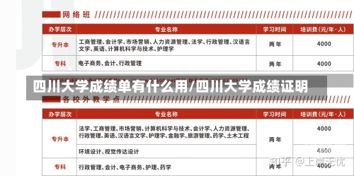 四川大学成绩单有什么用/四川大学成绩证明