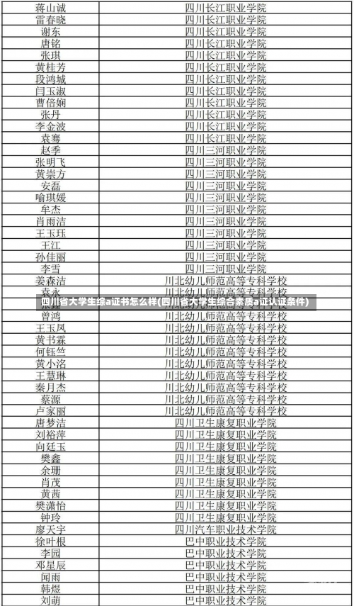 四川省大学生综a证书怎么样(四川省大学生综合素质a证认证条件)